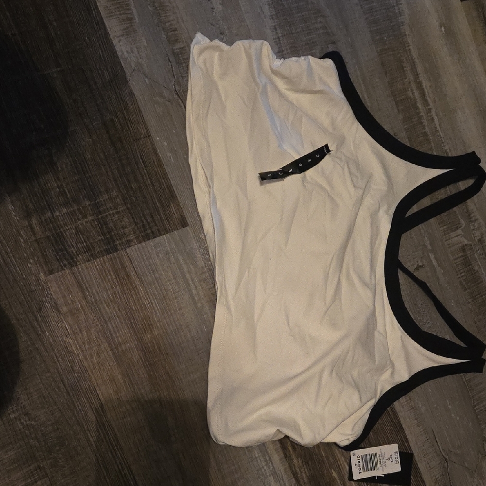 torrid White and Black Racerback Sports Bra